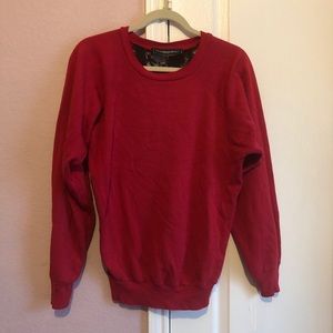Red American apparel lace back sweatshirt